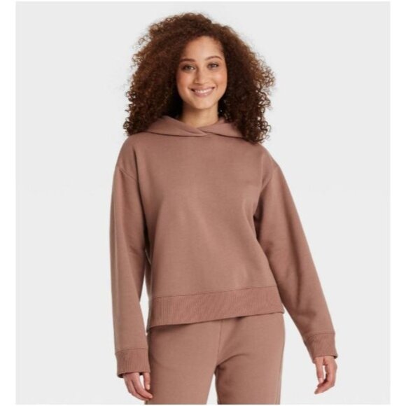 A New Day Women's Light Brown Hooded Sweatshirt Size Small - Picture 1 of 3